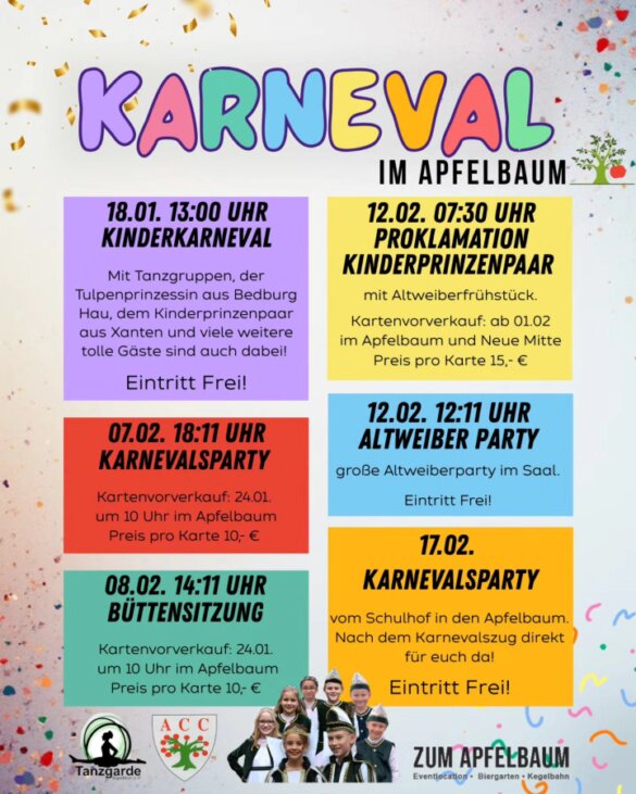 Karneval im Apfelbaum
