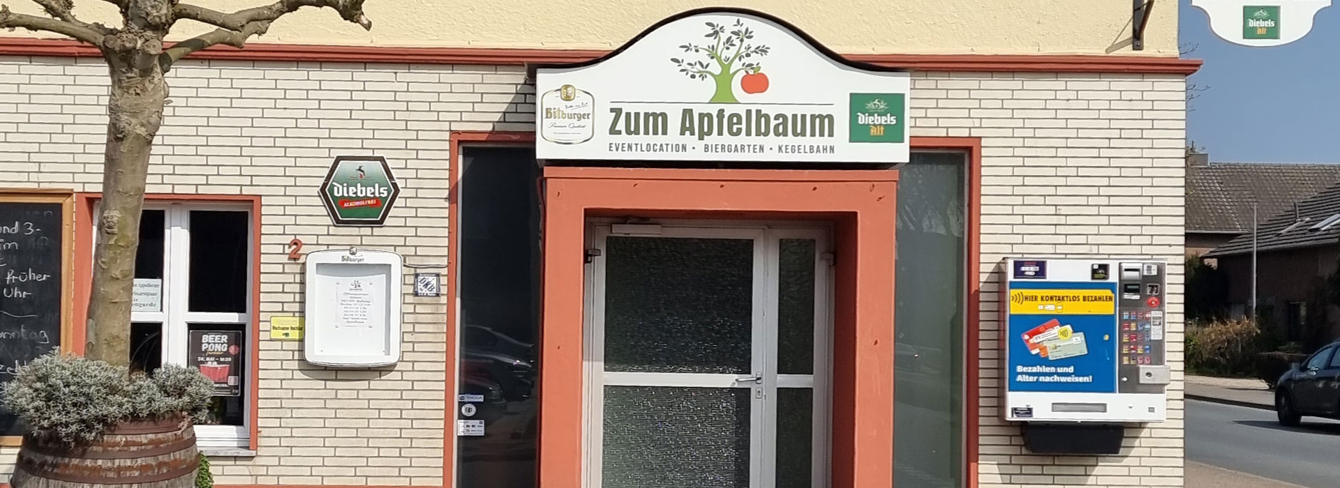 Eingang Eingang der Gaststätte Zum Apfelbaum